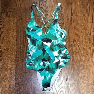 LA Hearts Palm Print One-Piece Swimsuit